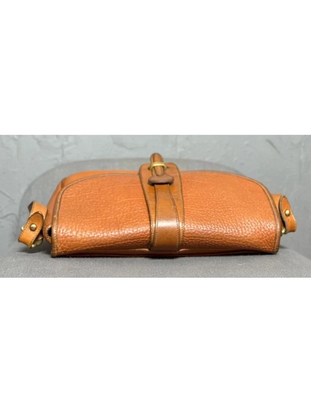 1980's Dooney & Bourke Equestrian Bag Caramel + British Tan AWL Pebbled Leather